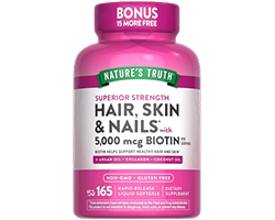 Nature's Truth Hair, Skin & Nails Vitamin | 5000mcg Biotin.