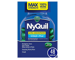 Vicks NyQuil Ultra Concentrated Liquicaps,for Cold, Cough & Flu
