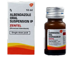 ZENTEL Albendazole 400mg / 10mL Suspension 10mL